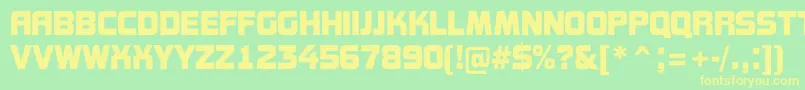 AConceptotitulrough Font – Yellow Fonts on Green Background