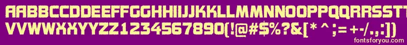 AConceptotitulrough Font – Yellow Fonts on Purple Background