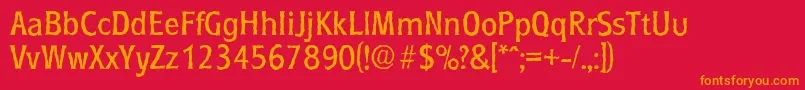 RoundestantiqueRegular Font – Orange Fonts on Red Background
