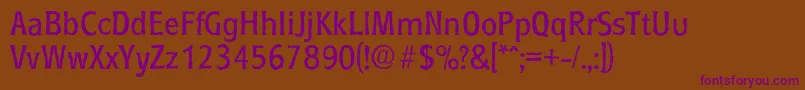 RoundestantiqueRegular Font – Purple Fonts on Brown Background