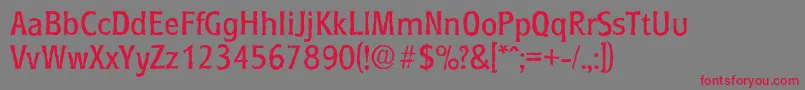 RoundestantiqueRegular Font – Red Fonts on Gray Background