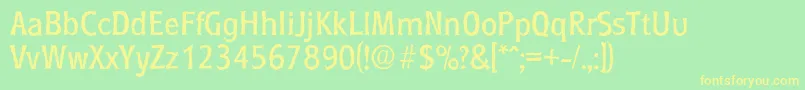 RoundestantiqueRegular Font – Yellow Fonts on Green Background