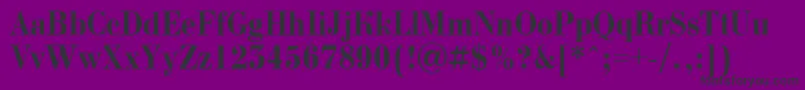 BodoninovanrBold Font – Black Fonts on Purple Background