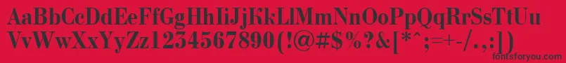 BodoninovanrBold Font – Black Fonts on Red Background