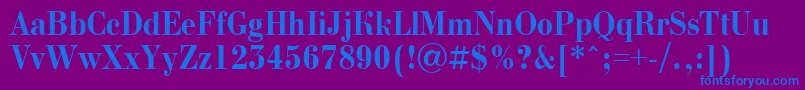 BodoninovanrBold Font – Blue Fonts on Purple Background