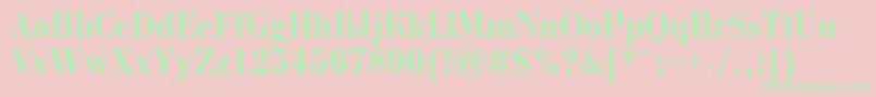 BodoninovanrBold Font – Green Fonts on Pink Background