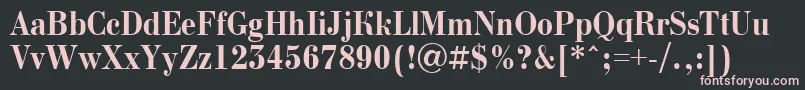 BodoninovanrBold Font – Pink Fonts on Black Background