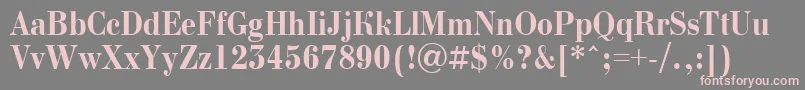BodoninovanrBold Font – Pink Fonts on Gray Background