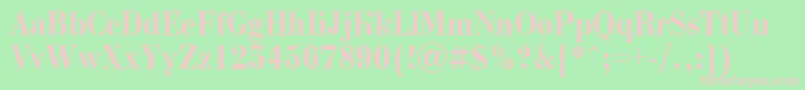 フォントBodoninovanrBold – 緑の背景にピンクのフォント