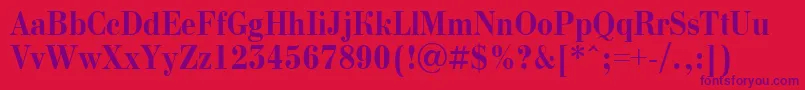 BodoninovanrBold Font – Purple Fonts on Red Background