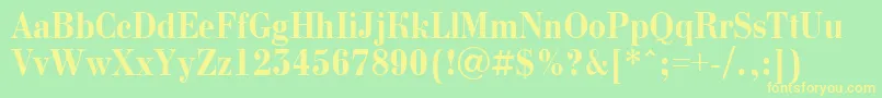 BodoninovanrBold Font – Yellow Fonts on Green Background