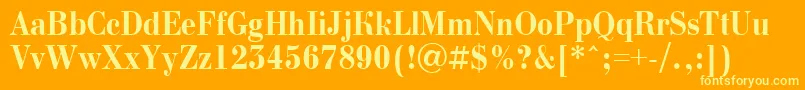Police BodoninovanrBold – polices jaunes sur fond orange