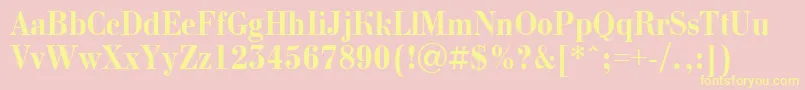 BodoninovanrBold Font – Yellow Fonts on Pink Background