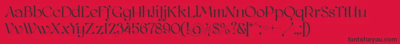 Kawoszeh Font – Black Fonts on Red Background