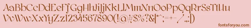 Kawoszeh Font – Brown Fonts on Pink Background