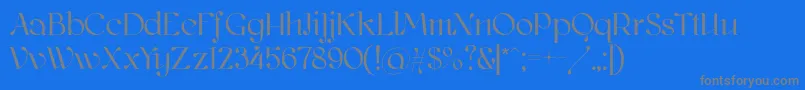 Kawoszeh Font – Gray Fonts on Blue Background