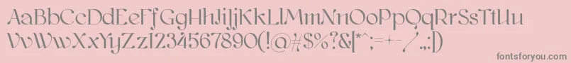 Kawoszeh Font – Gray Fonts on Pink Background