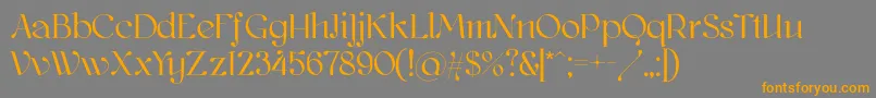 Kawoszeh Font – Orange Fonts on Gray Background