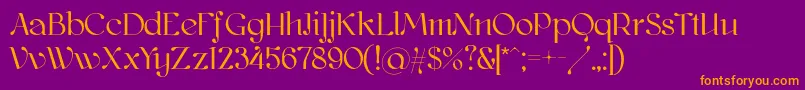 Kawoszeh Font – Orange Fonts on Purple Background