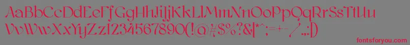 Kawoszeh Font – Red Fonts on Gray Background