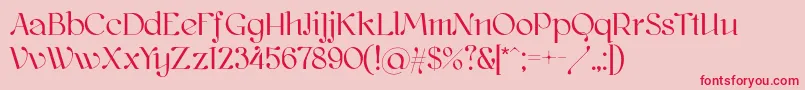 Kawoszeh Font – Red Fonts on Pink Background