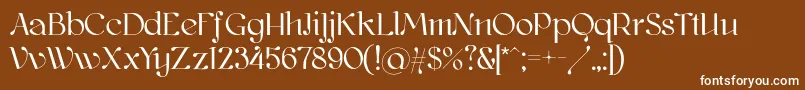 フォントKawoszeh – 茶色の背景に白い文字