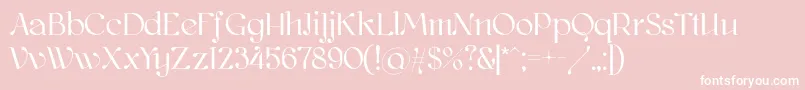 Kawoszeh Font – White Fonts on Pink Background