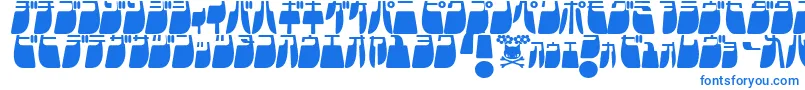 フォントFrigkatl – 青いフォント