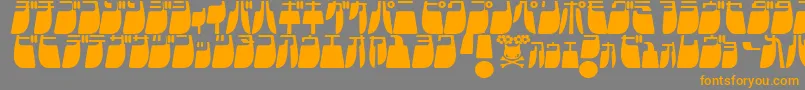 Frigkatl-Schriftart – Orangefarbene Schriften auf grauem Hintergrund