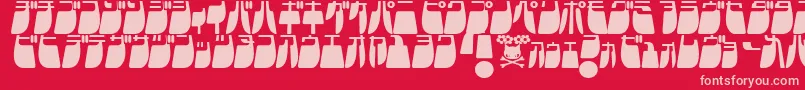 Frigkatl Font – Pink Fonts on Red Background