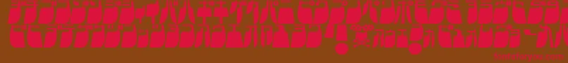 Frigkatl Font – Red Fonts on Brown Background