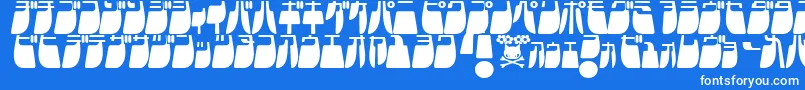 More about Frigkatl Font Frigkatl Font – White Fonts on Blue Background
