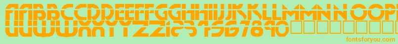 Runner Font – Orange Fonts on Green Background