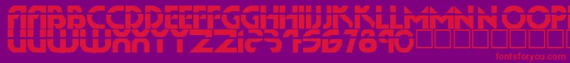 Runner Font – Red Fonts on Purple Background