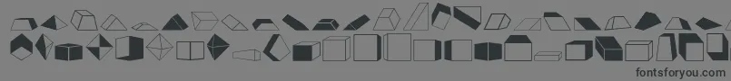 フォントShapestwo – 黒い文字の灰色の背景