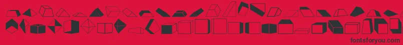 Fonte Shapestwo – fontes pretas em um fundo vermelho