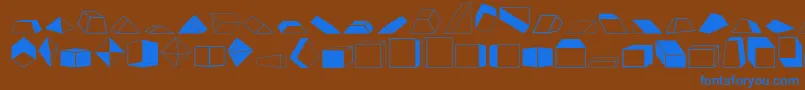 Shapestwo Font – Blue Fonts on Brown Background