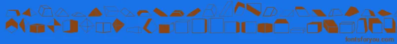 Shapestwo Font – Brown Fonts on Blue Background
