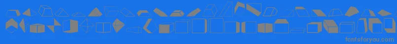 フォントShapestwo – 青い背景に灰色の文字
