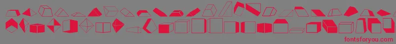 Shapestwo Font – Red Fonts on Gray Background