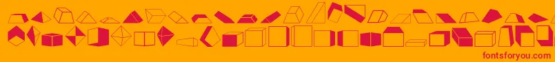 Shapestwo Font – Red Fonts on Orange Background