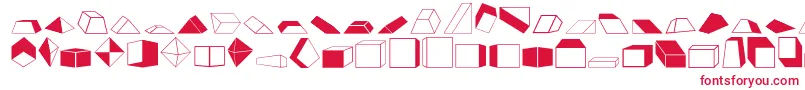 Shapestwo Font – Red Fonts on White Background