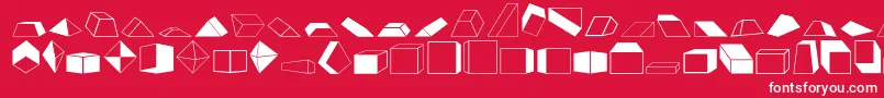 Shapestwo-Schriftart – Weiße Schriften auf rotem Hintergrund