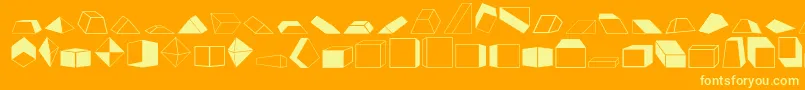 Шрифт Shapestwo – жёлтые шрифты на оранжевом фоне
