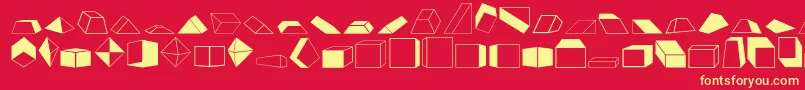 Shapestwo Font – Yellow Fonts on Red Background