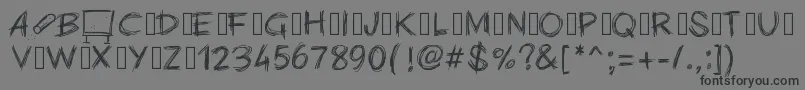 Pwchalk Font – Black Fonts on Gray Background