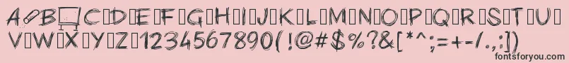 Pwchalk Font – Black Fonts on Pink Background