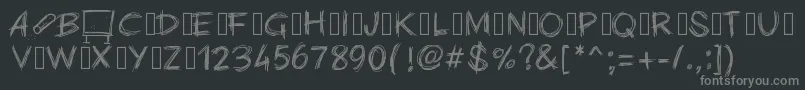 フォントPwchalk – 黒い背景に灰色の文字