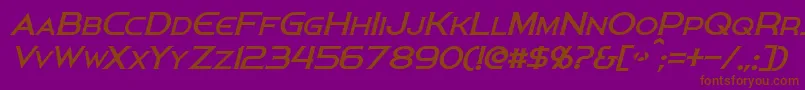 PersisItalic Font – Brown Fonts on Purple Background