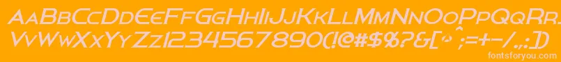 PersisItalic Font – Pink Fonts on Orange Background